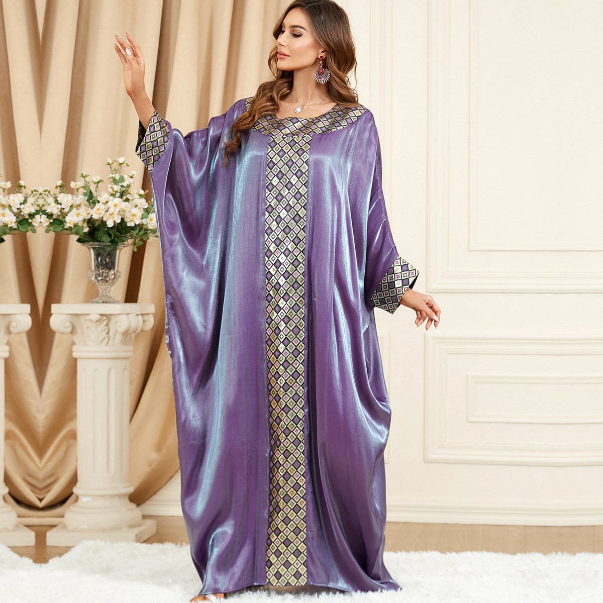 R-120 Abayas Dubai Middle East Simple Modest Kaftan Islamic Clothing Abaya Women Muslim Dresses