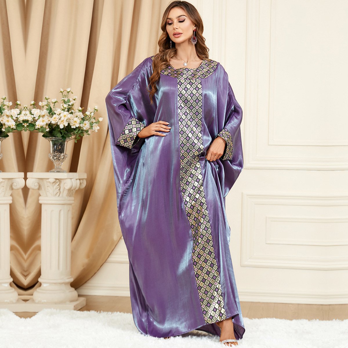 R-120 Abayas Dubai Middle East Simple Modest Kaftan Islamic Clothing Abaya Women Muslim Dresses