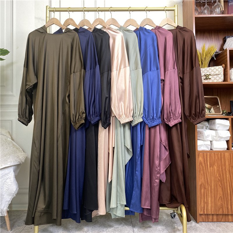 Ramadan Hooded Muslim Women Hijab Dress Long Abaya Muslim Women Prayer Dress With Hijab Attached