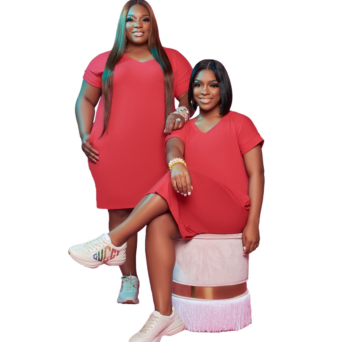 Brand Custom Logo 5xl Plus Size Women Clothing Short Sleeve Slim Dress Classic Fashion Ladies Casual T Shirt Oversize Dresses