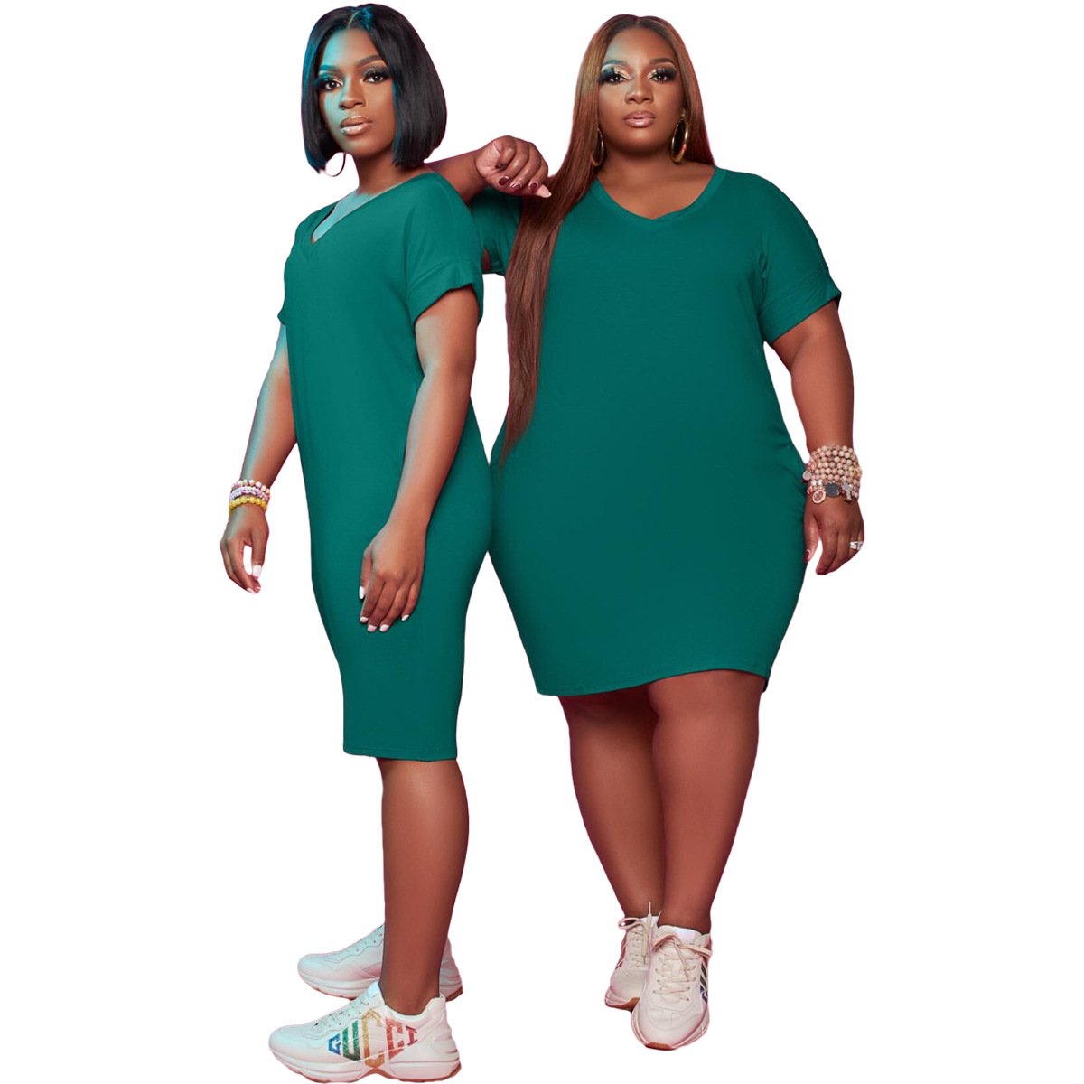 Brand Custom Logo 5xl Plus Size Women Clothing Short Sleeve Slim Dress Classic Fashion Ladies Casual T Shirt Oversize Dresses
