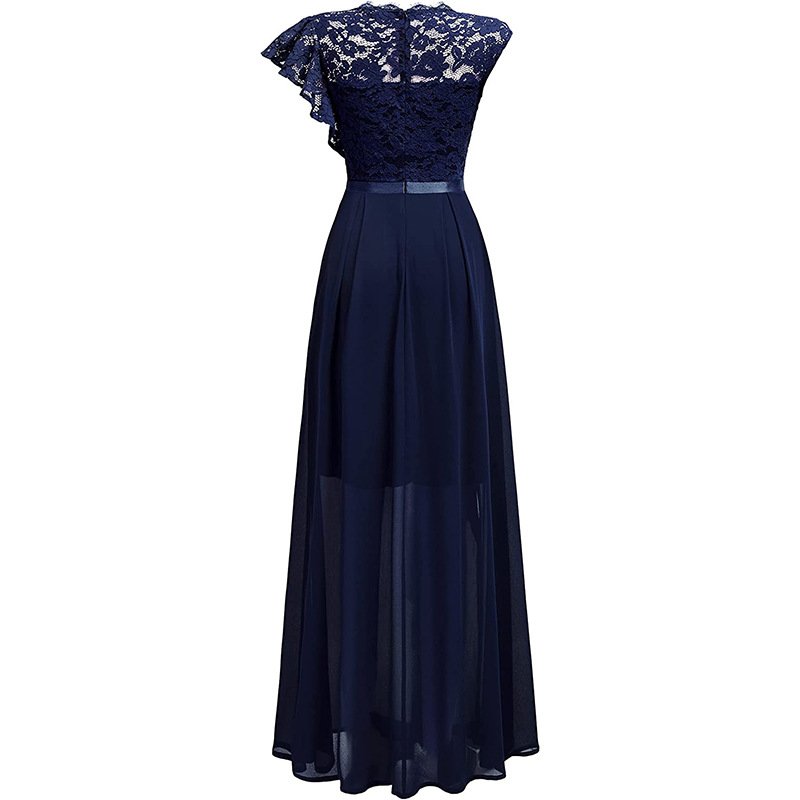 2024 Summer New Women's Dress Evening Dress Lace Style High Waist Slim Fit Long Dress Design Feel Split