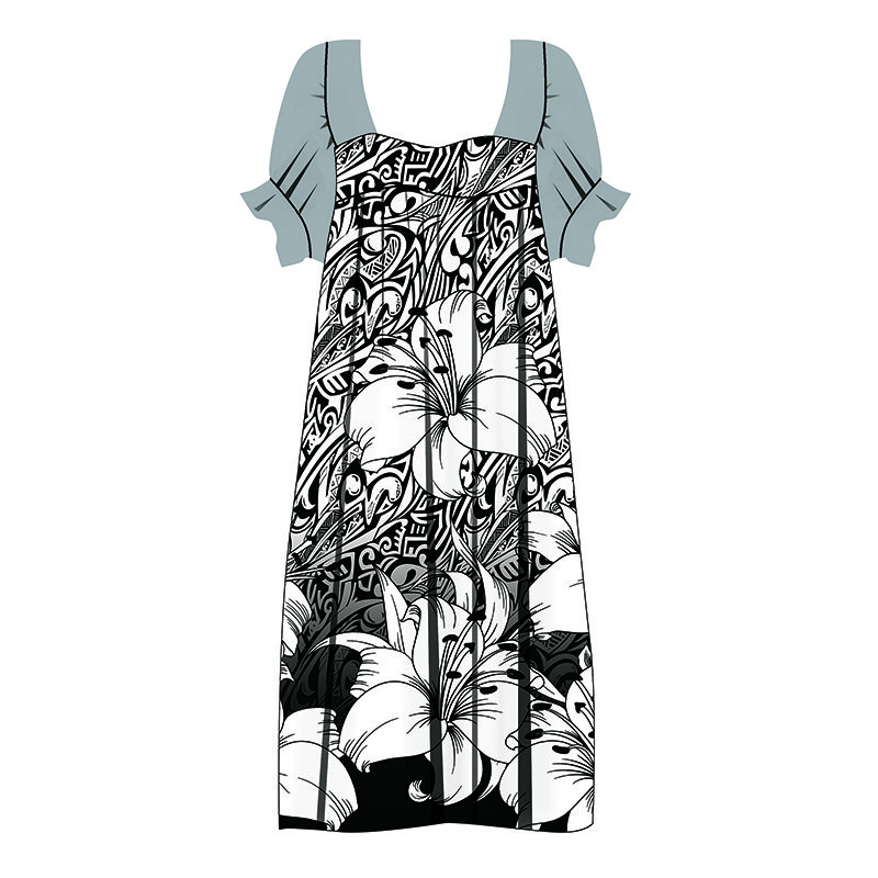 New Fashion Design Digital Printing Lady Floral Printing Casual Dress