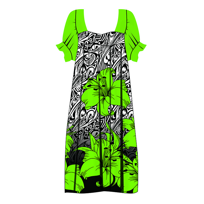 New Fashion Design Digital Printing Lady Floral Printing Casual Dress