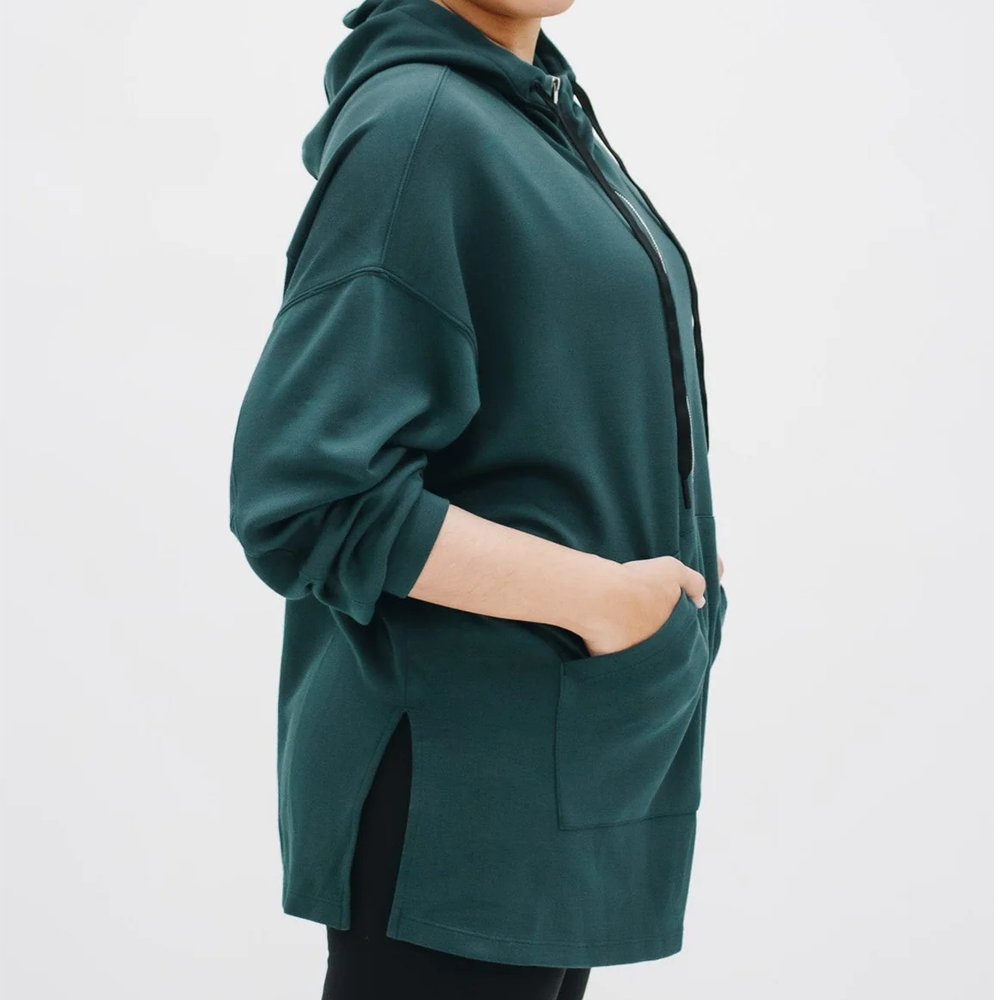 Zip Up Modest Islamic Muslim Cotton Women's Hoodies Sweatshirts Custom Heavy Weight Oversized Abaya Hoodie Dress For Ladies