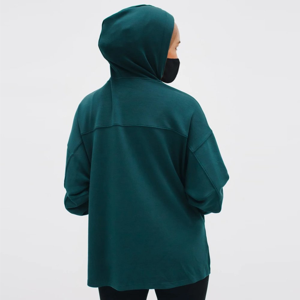 Zip Up Modest Islamic Muslim Cotton Women's Hoodies Sweatshirts Custom Heavy Weight Oversized Abaya Hoodie Dress For Ladies
