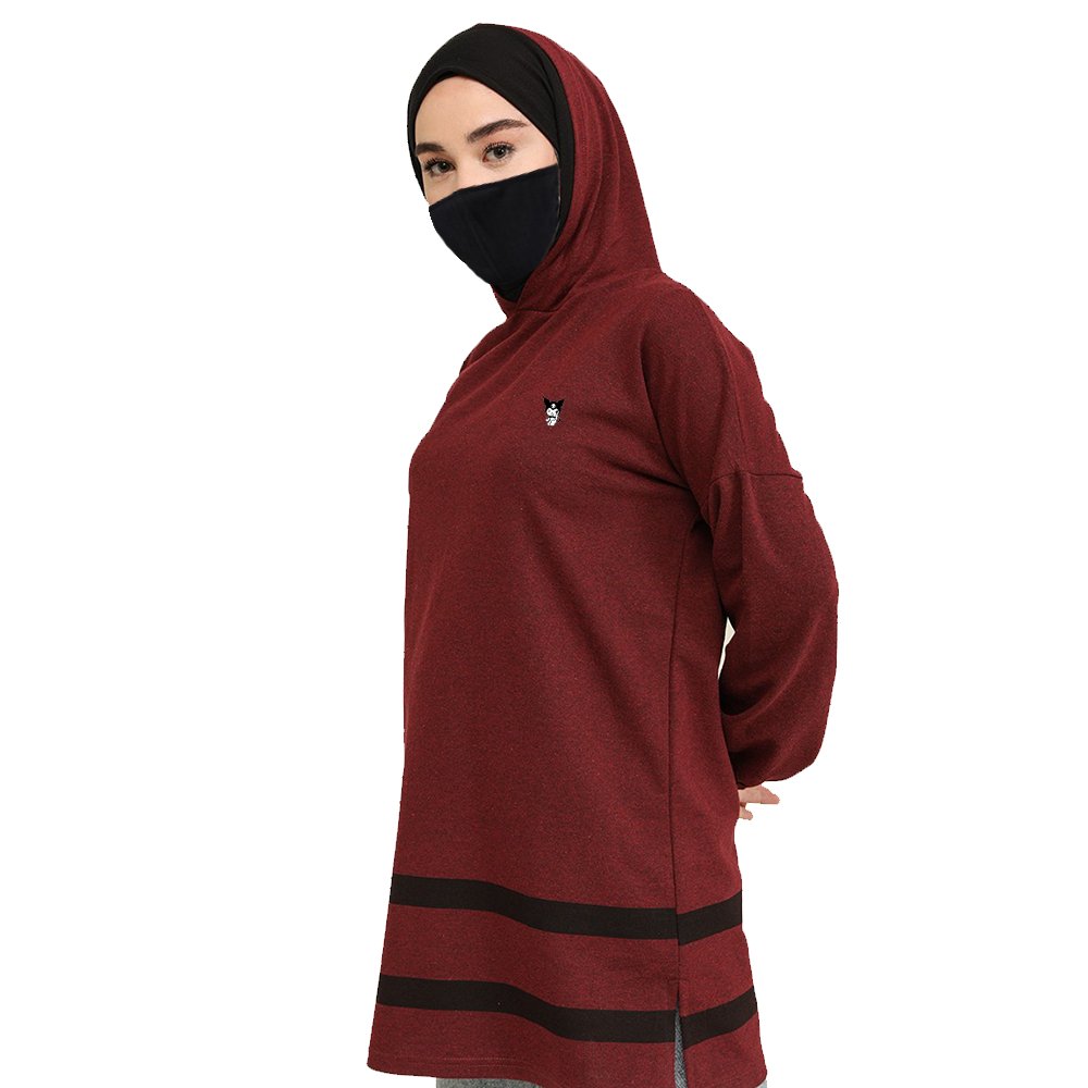 Zip Up Modest Islamic Muslim Cotton Women's Hoodies Sweatshirts Custom Heavy Weight Oversized Abaya Hoodie Dress For Ladies
