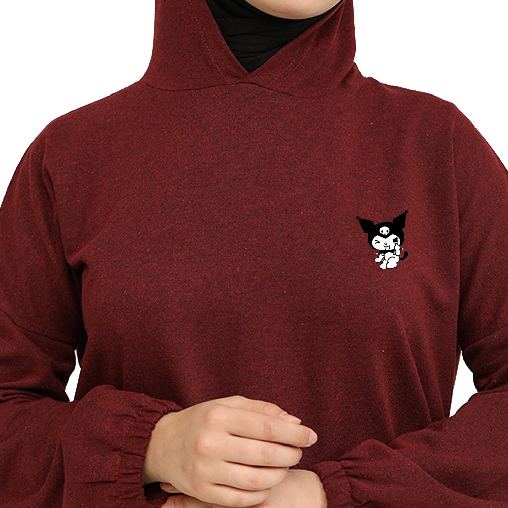Zip Up Modest Islamic Muslim Cotton Women's Hoodies Sweatshirts Custom Heavy Weight Oversized Abaya Hoodie Dress For Ladies