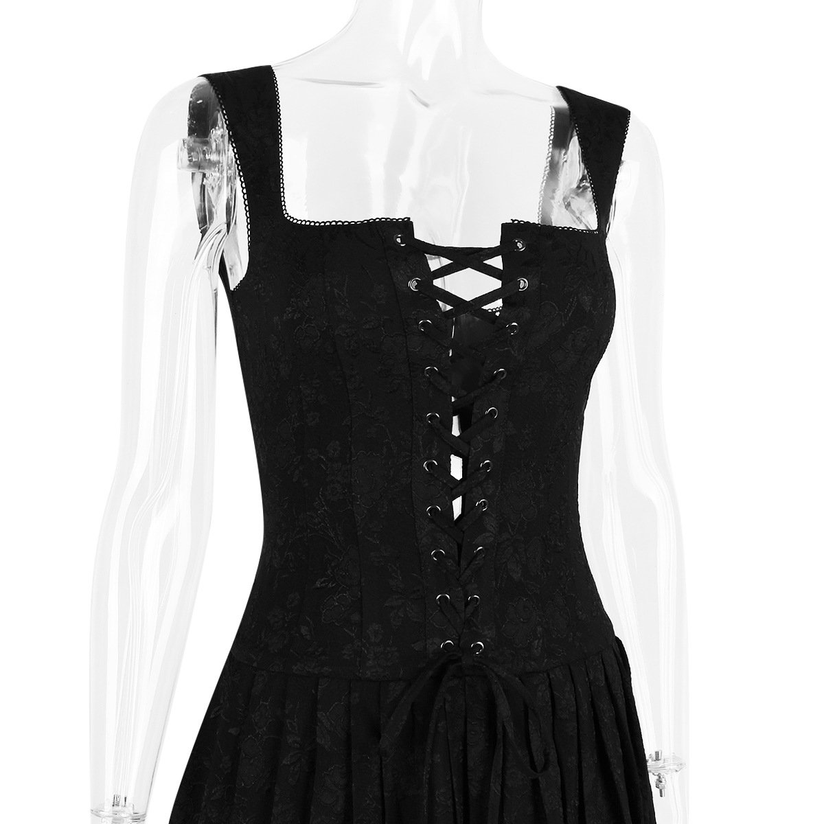 Ocstrade Hottest Modest Clothing Vestido Adjustable Lace Up Black Casual Dress Woman Sleeveless V-Neck Cute Mini Club Dresses