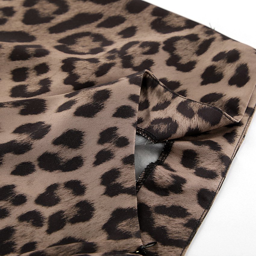 Leopard Long Women's Casual Sexy High Waist New Ladies dress