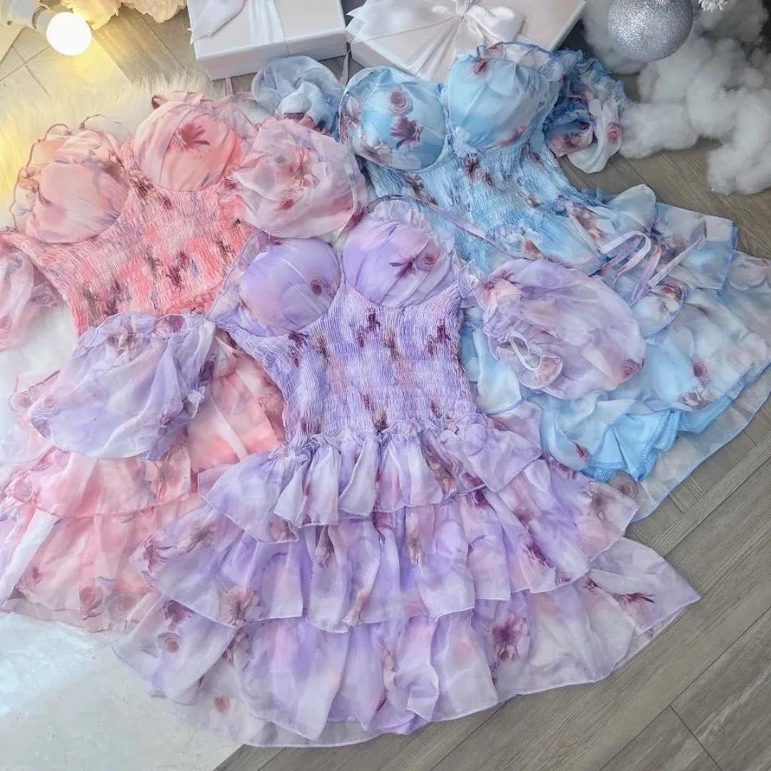flower mini hot summer Women dress fashion Casual Reasonable Price Casual Washable Customized Manufacture maxi ladies dress