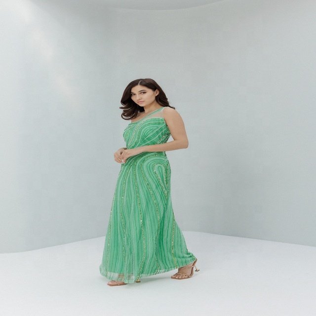 Elegant Evening Dresses Formal Sequin One Shoulder Long Gown Glitter Floor Length Party Wear Dress