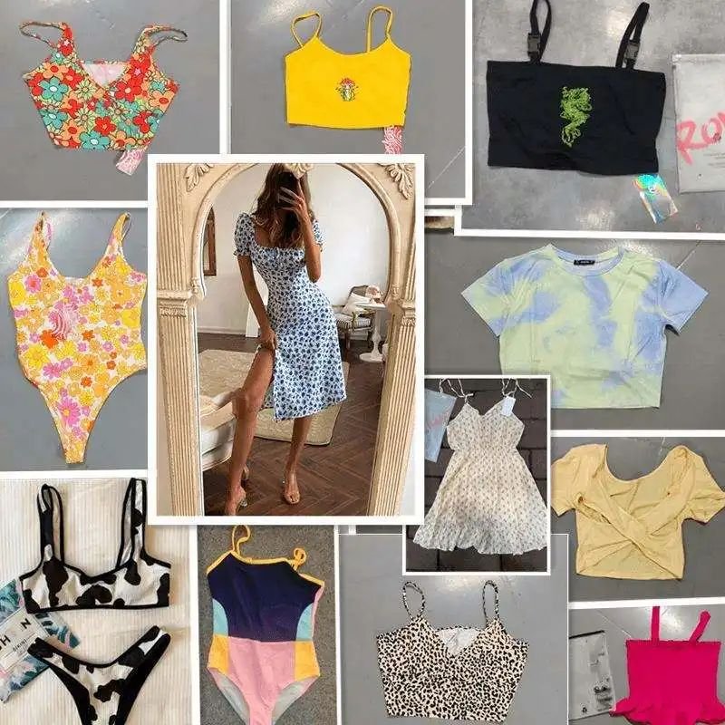 2023 Clearance Womens clothes wholesale casual dresses T-shirts mixed packaging random delivery stock clothing