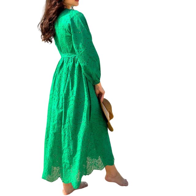 Hot Sale Women's Casual Dresses Summer Season Low Price 100% Cotton Washable Lace Button Zipper Decoration Dresses Available