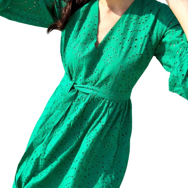 Hot Sale Women's Casual Dresses Summer Season Low Price 100% Cotton Washable Lace Button Zipper Decoration Dresses Available