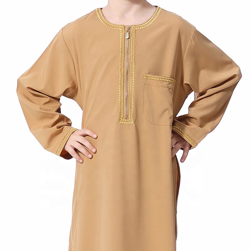 Islamic Apparel Muslim Clothing Kids Children Robes White Kaftan Middle Eastern Dress Male Saudi Arabia Clothes