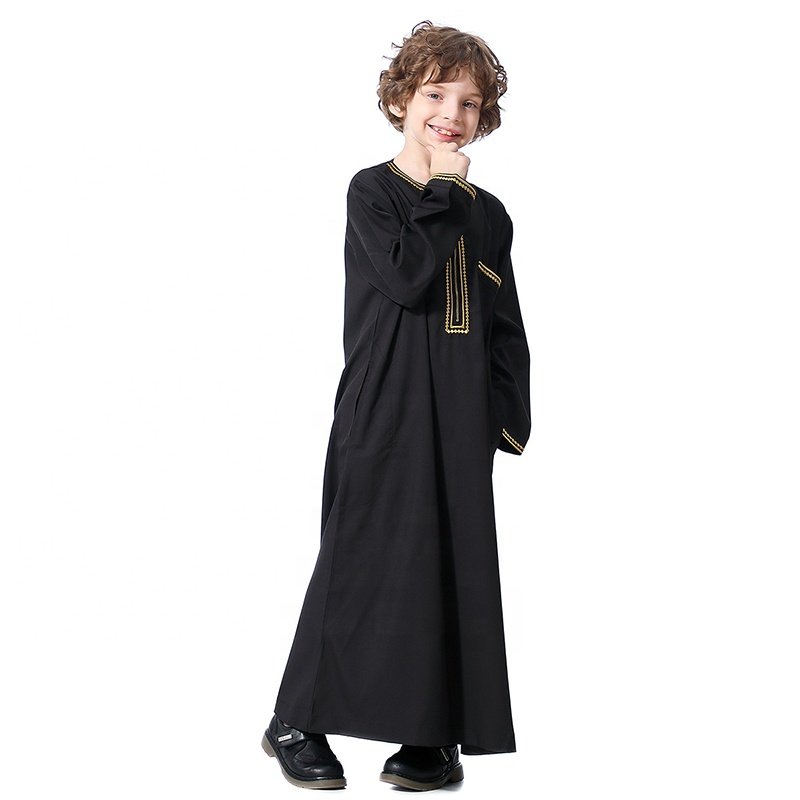 Islamic Apparel Muslim Clothing Kids Children Robes White Kaftan Middle Eastern Dress Male Saudi Arabia Clothes