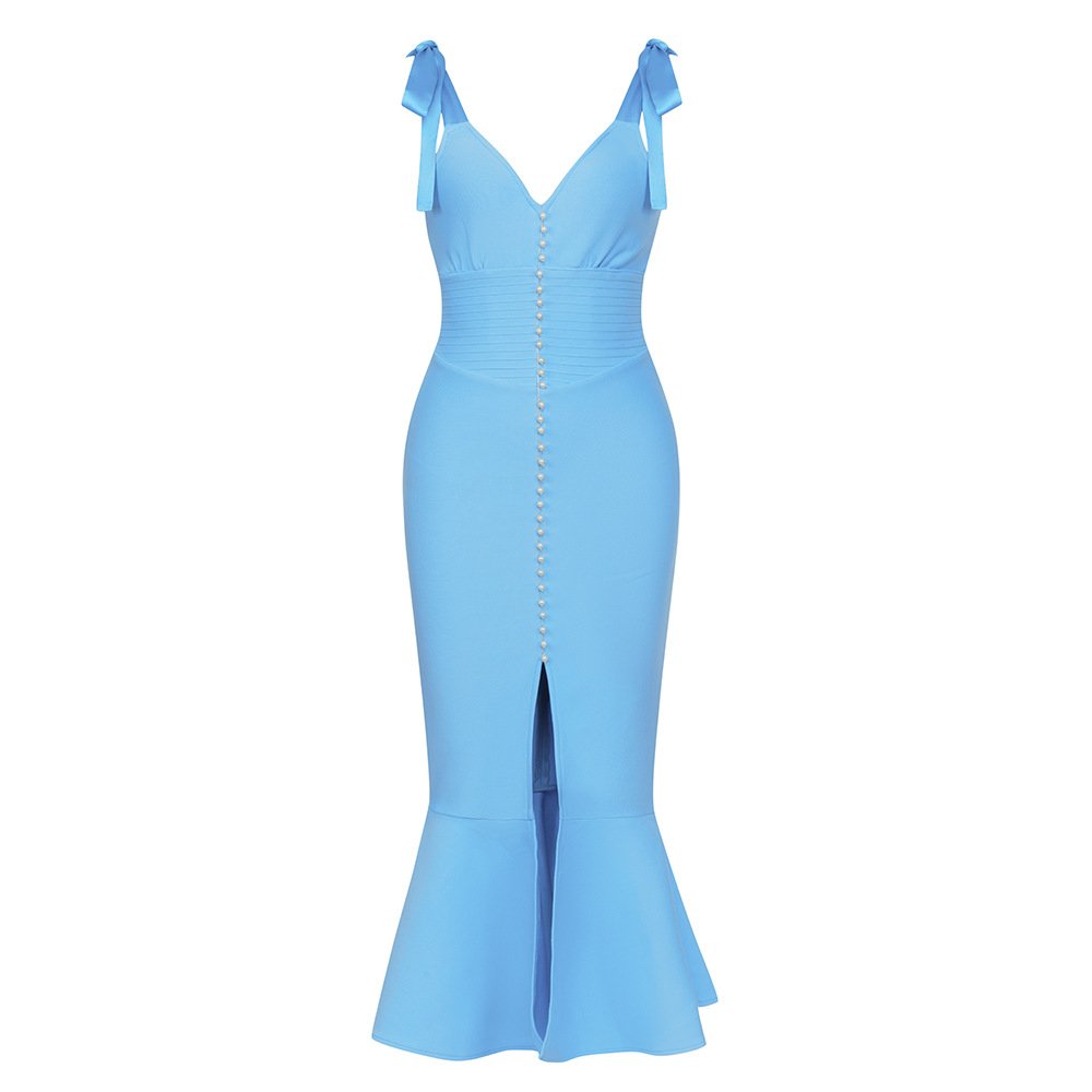 New Arrival Classy Bandage Evening Dress Elegant Women Formal Night Club Dinner Dresses