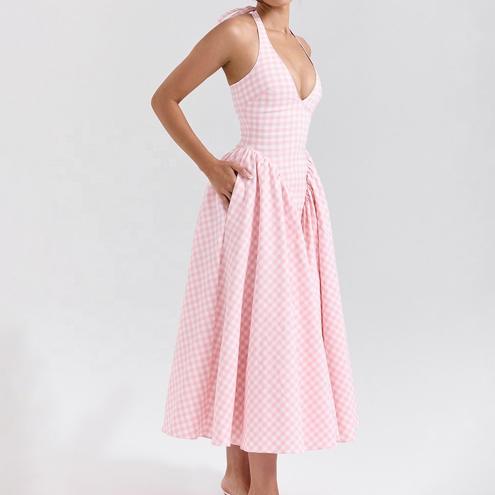 Birthday Party Dresses For Ladies And Their Prizes Strawberry Short Cake Halter Midi Sundress Vacation Plaid Dress