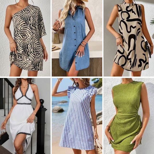 2024 Women's Digital Printed Casual Dress Summer V-neck Short sleeved Dress Women's Dress Random Shipping