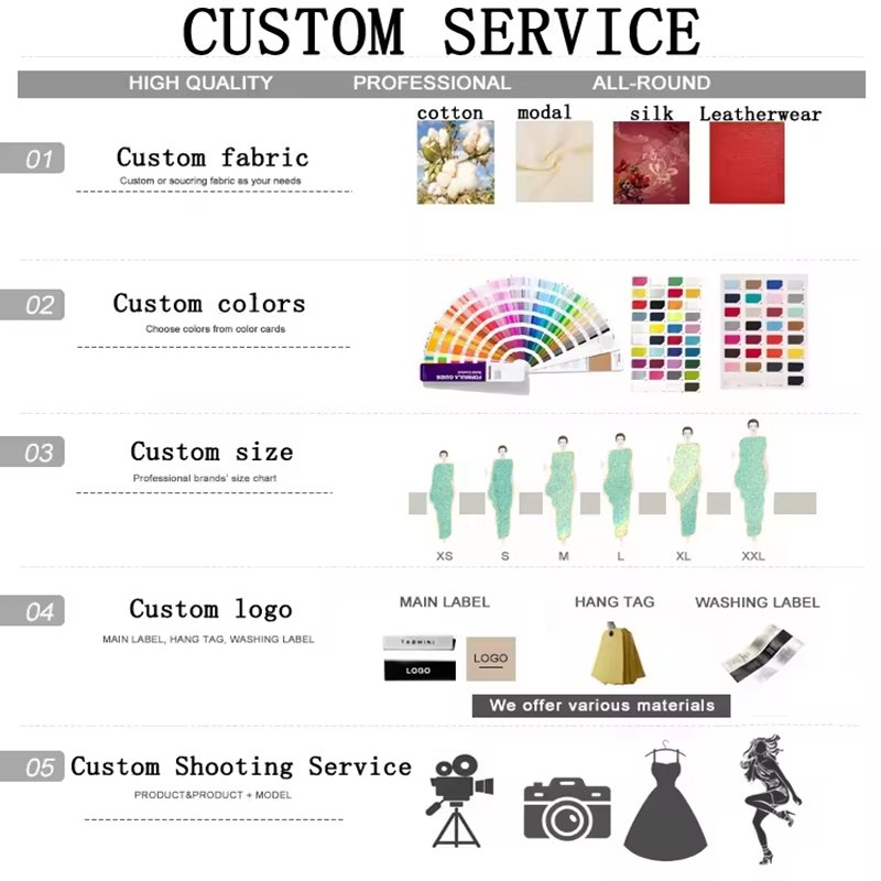 Wholesale Customize Womens Clothing Knitted Casual Dresses Print Fashion Custom OEM Service Simple Wrist Adults Nonwoven Support