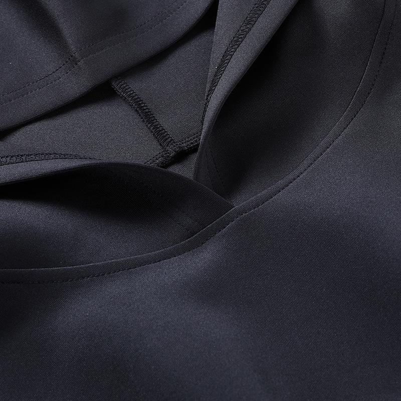 custom logo Air layer fabric hoodies dress women Casual sports long sleeve dress