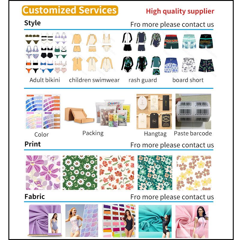 OEKO-TEX Customized High Waist Dress Two Piece Floral Printed Woman Swimwear