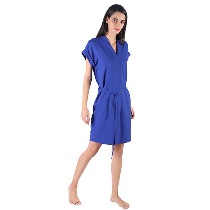 Simple v neck short sleeve dress fashion dresses 2024 women