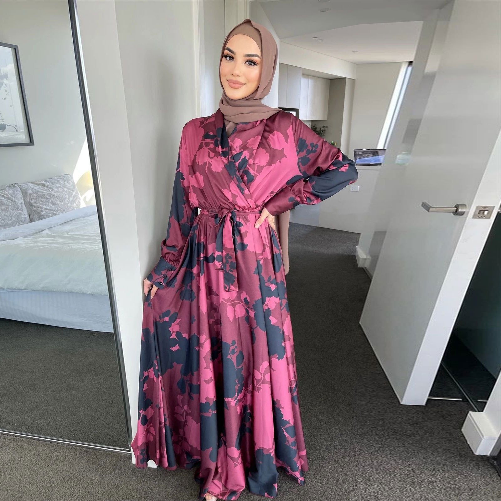 R-94 Abayas Dubai Clothing Middle East Simple Modest Kaftan Islamic Clothing Abaya Women Muslim Dresses