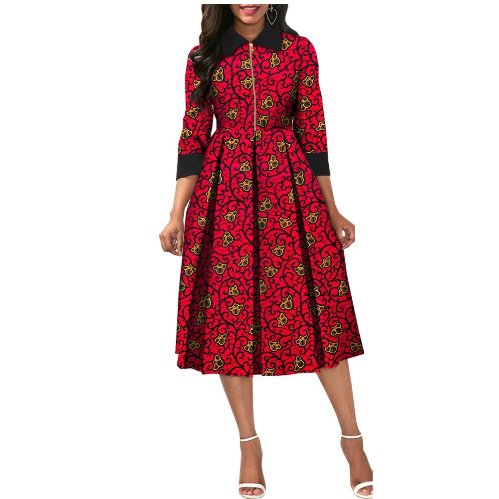 Ladies Long floral summer casual dresses for girls of 25 years old african dress