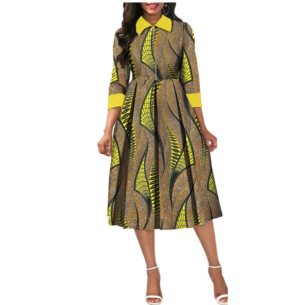 Ladies Long floral summer casual dresses for girls of 25 years old african dress