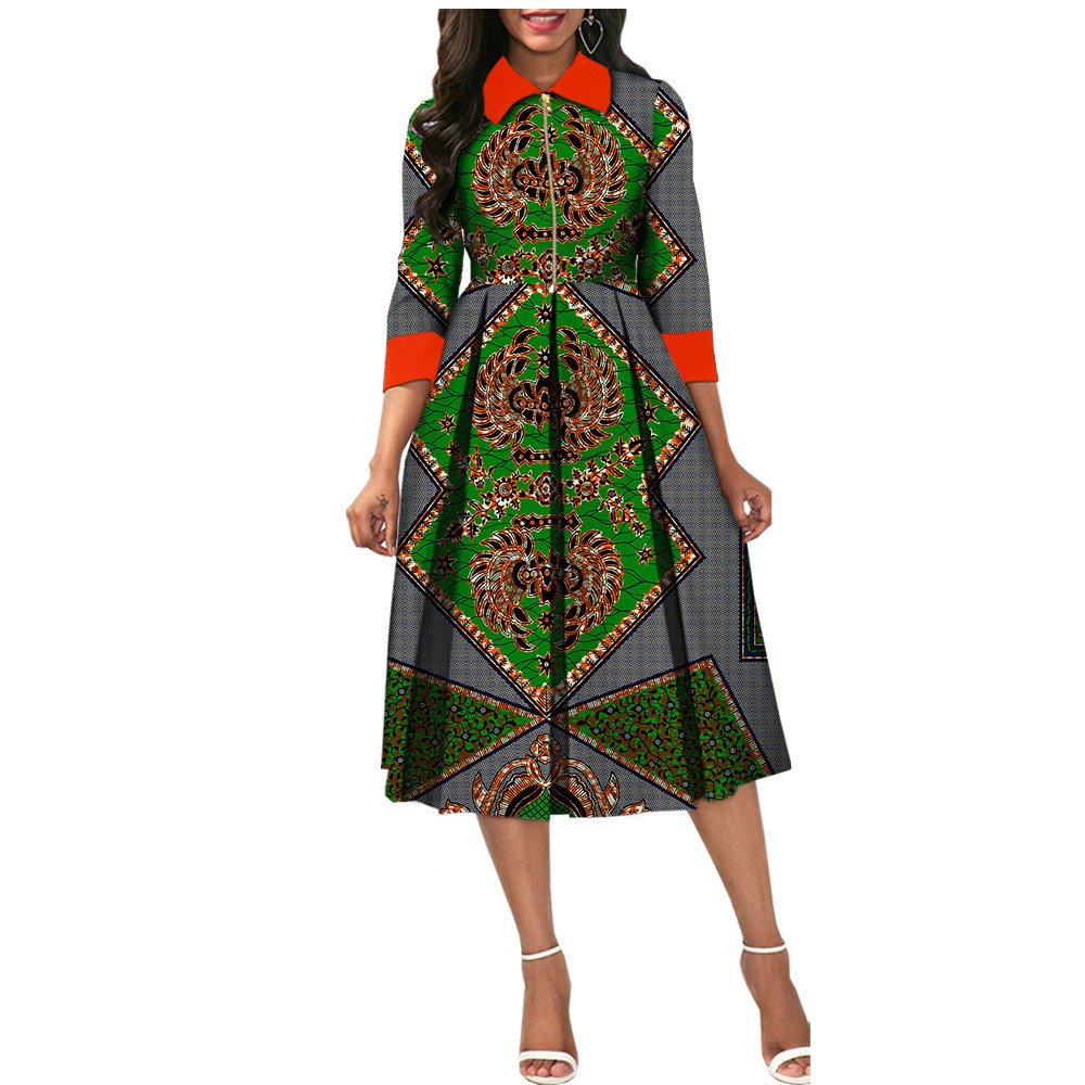 Ladies Long floral summer casual dresses for girls of 25 years old african dress