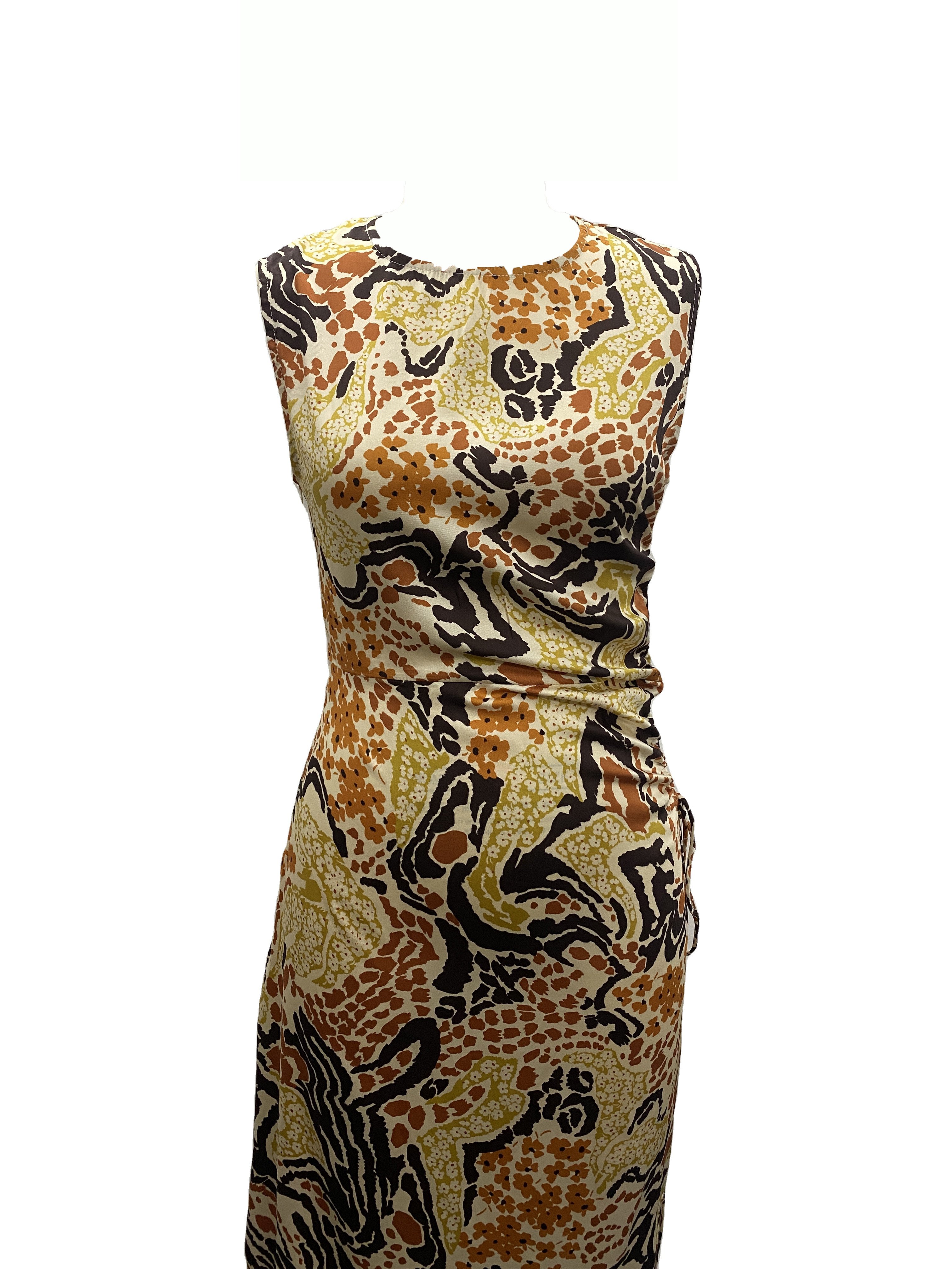 Custom floral print elegant party dresses high neck sleeveless evening dress bodycon casual dresses women