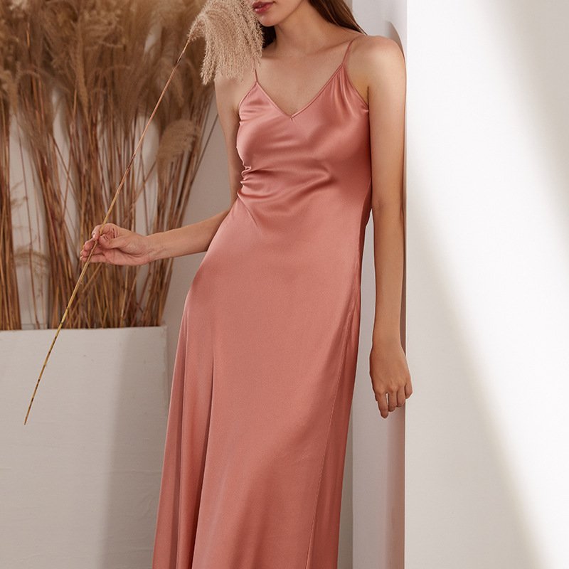 New Arrival 2024 Summer Long Elegant Luxury Women Silk Dress Mulberry Silk Dress