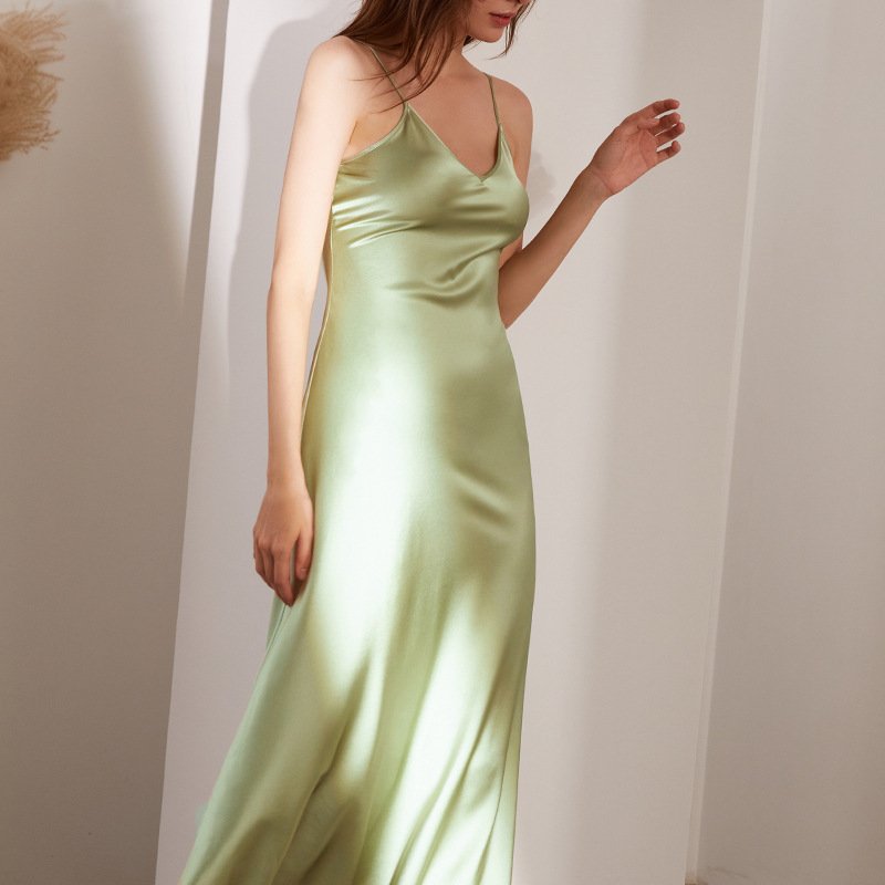 New Arrival 2024 Summer Long Elegant Luxury Women Silk Dress Mulberry Silk Dress