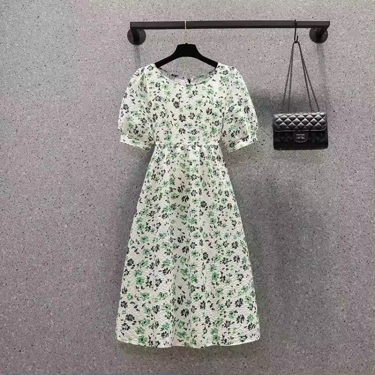 2024 the latest style women's dress women's short sleeve mid length dress high quality dress