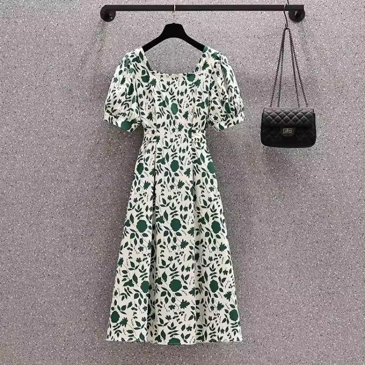 2024 the latest style women's dress women's short sleeve mid length dress high quality dress