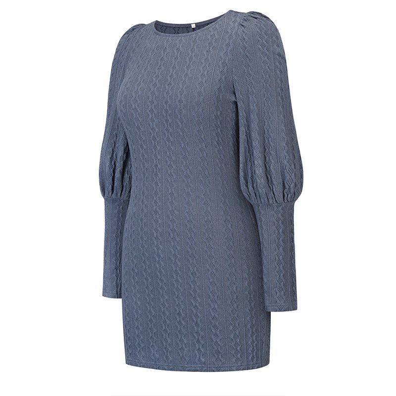 Sexy slim knit dress long sleeve plus size women's hip bottoming spring and autumn dress