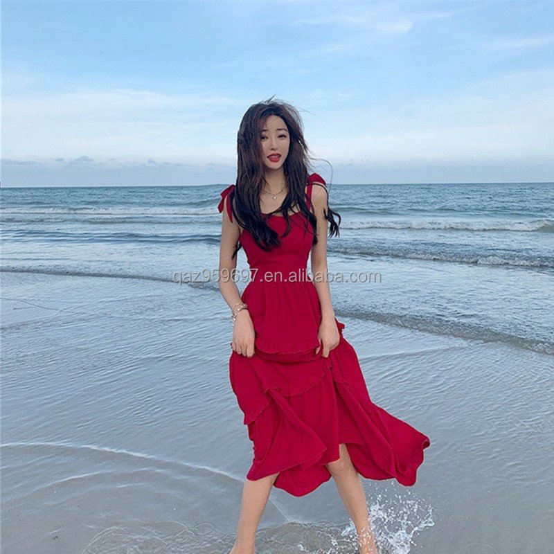 Loose women's summer pleated skirt 2024 European and American foreign trade cross-border women's casual dress series