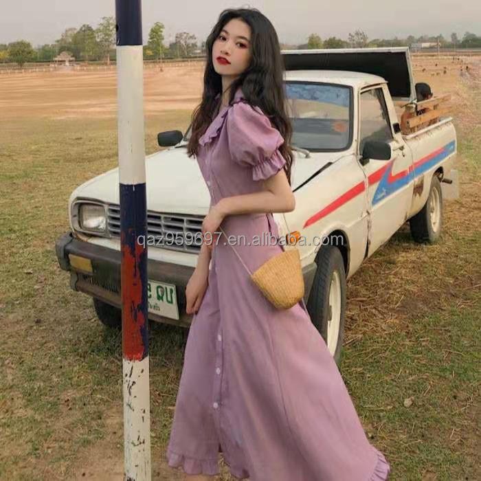 Loose women's summer pleated skirt 2024 European and American foreign trade cross-border women's casual dress series