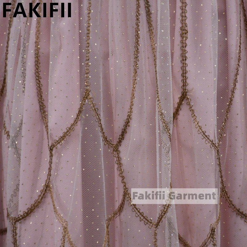 A Wholesale New Arrival 2024 Summer Fashion Pink Mesh Positional Floral Embroidery Party Casual Dress Women Elegant Prom Dresses