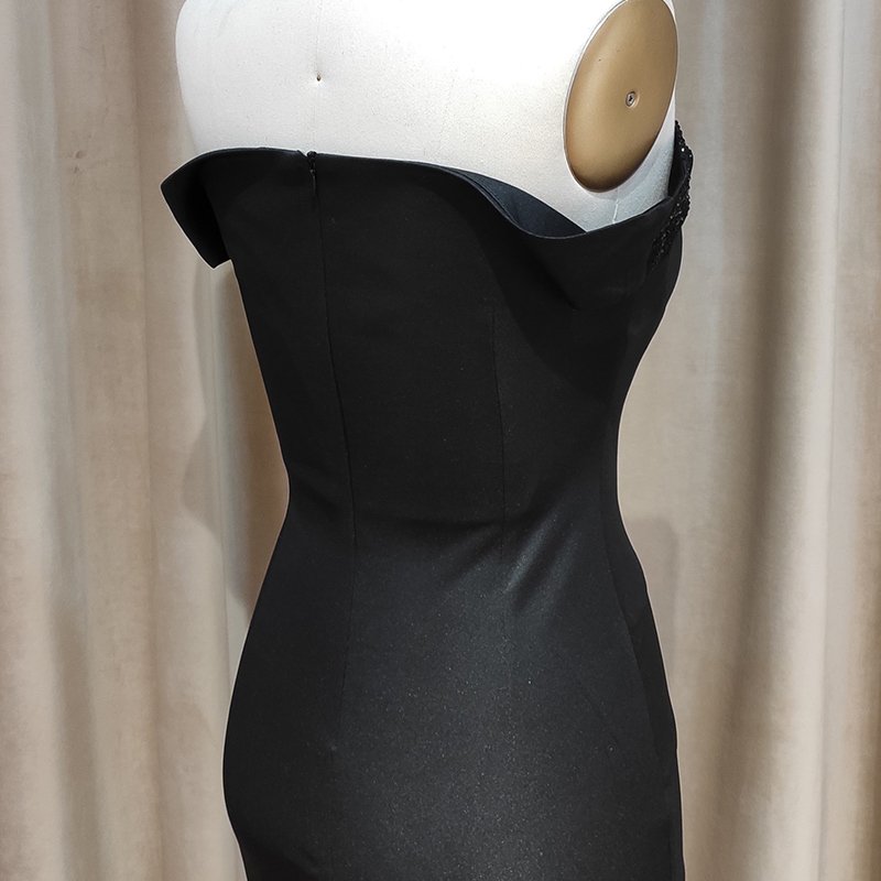 New Style Sexy Black Long Party Dress Sequin Casual Dress Evening Dress for Ladies