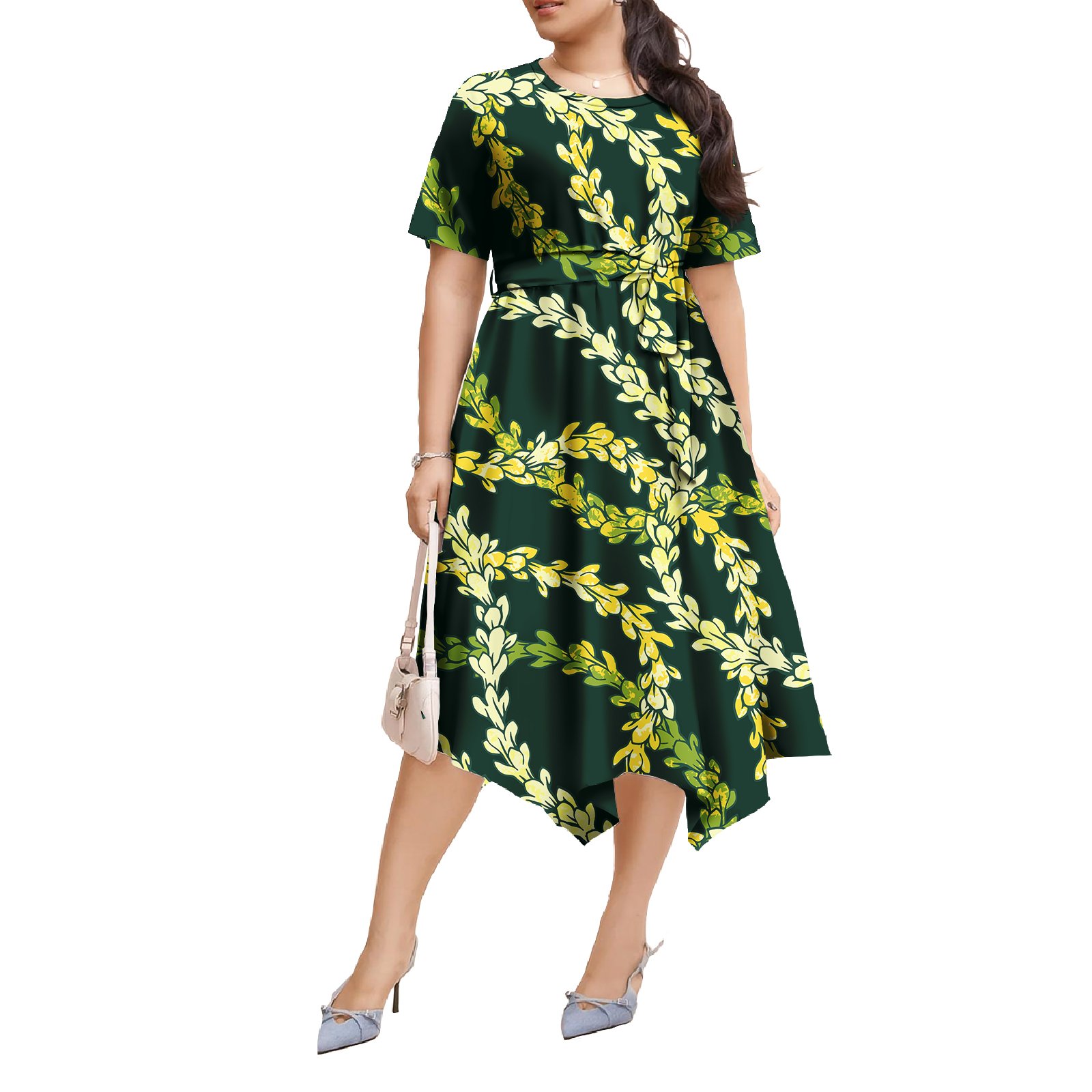 Samoa Polynesian Pattern 3D Print Ladies Clothing Sexy Dress Short Sleeve Plus Size Women Clothing Dresses With Pockets