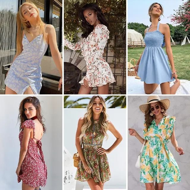 Wholesale stock supply of high-quality second-hand women's clothing, clearance dresses, and tail goods