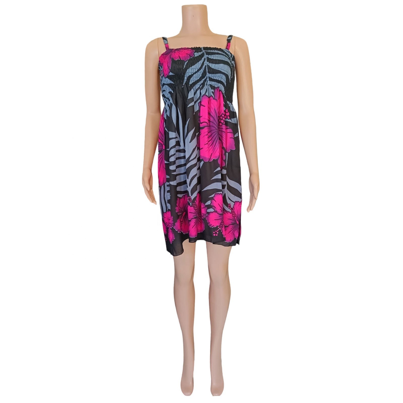 New Fashion Design Women Short Dress Rayon Floral Printed Spaghetti Strap Casual Beach Summer Dresses
