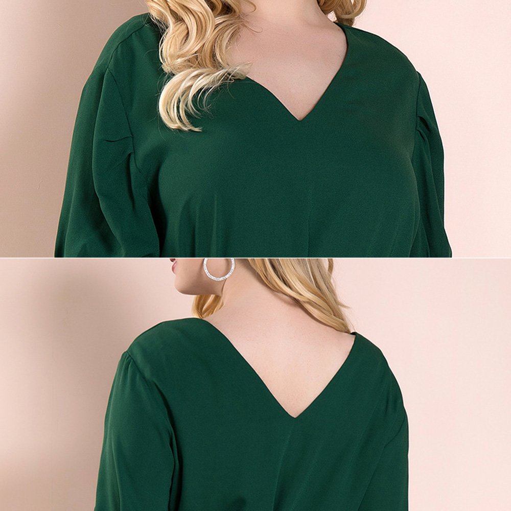 Customized high quality plus size women's clothing Summer 2022 new dresses women casual green dress