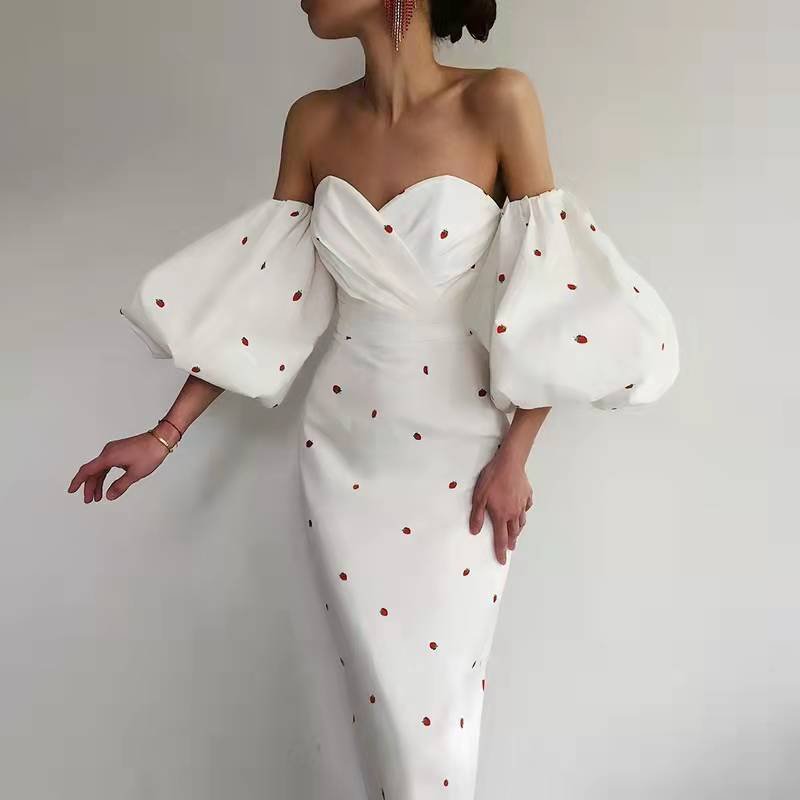 New fashion lady clothes women dresses casual party flare sleeve dresses women summer casual dresses