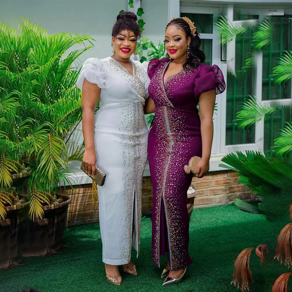 Good Selling african party dress Luxury rhinestone fashion women clothing african style casual dress mesh gauze ankara dress