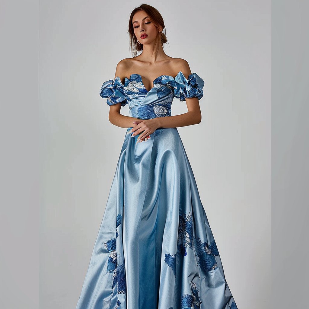 Custom Long Summer One Shoulder Floral Print Women Clothing Modest Casual Dresses Ladies Maxi Dress