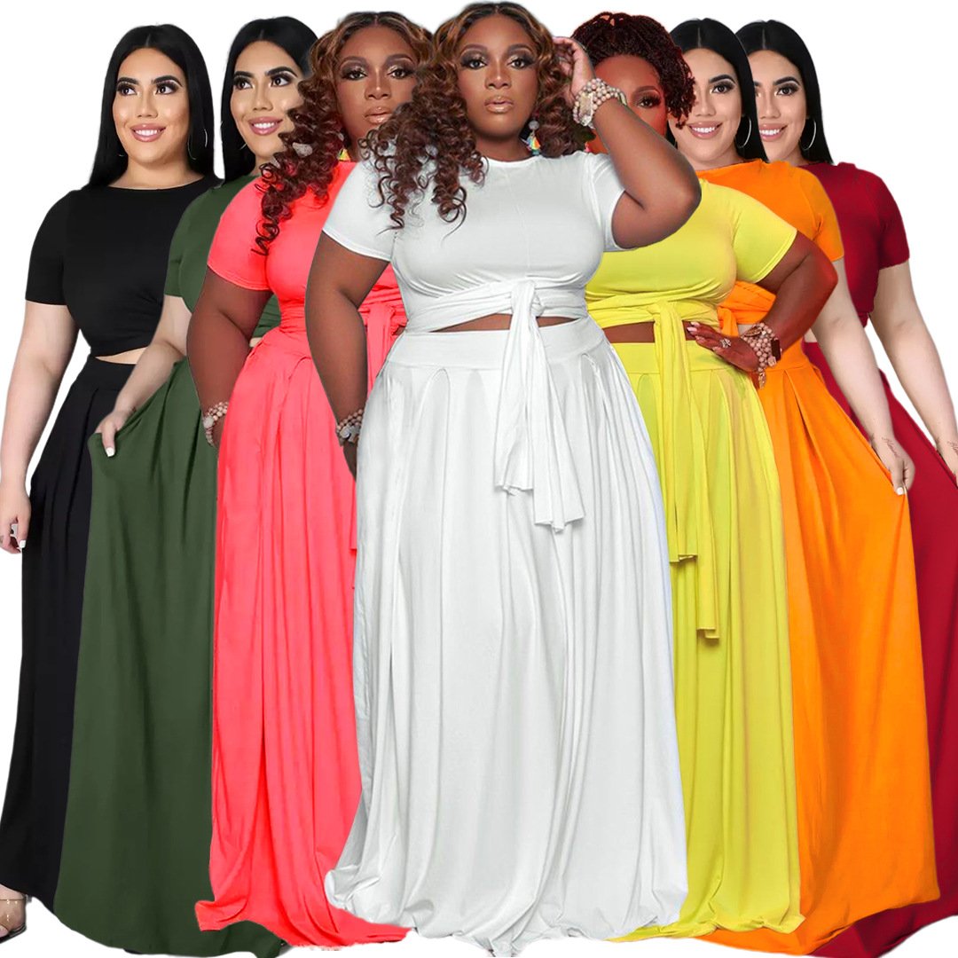 2022 New Arrivals Elegant Casual Dresses Plus Size Women Clothing Dresses for Fat Women Summer Dress Party Simple Adults Satin
